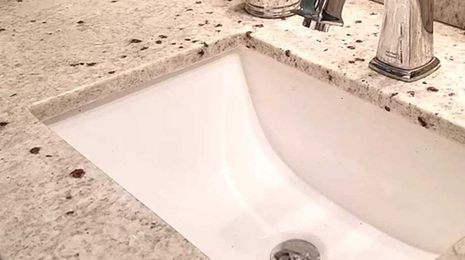 off white undermount bathroom sink